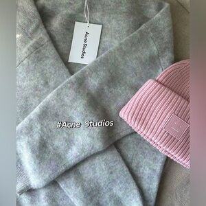 Acne Gray Sweater Soft Wool Blend